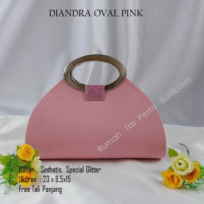 Tas Pesta,Tas Kecil,Tas Imut,DIANDRA OVAL PINK