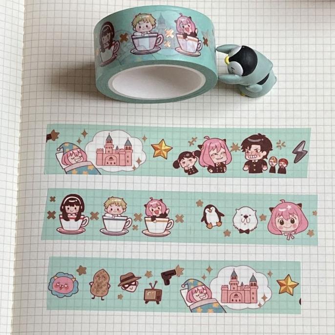 

(BISA COD) Anya's Daily Life Washi Tape (Rosegold Foil) TERBARU Kode 555