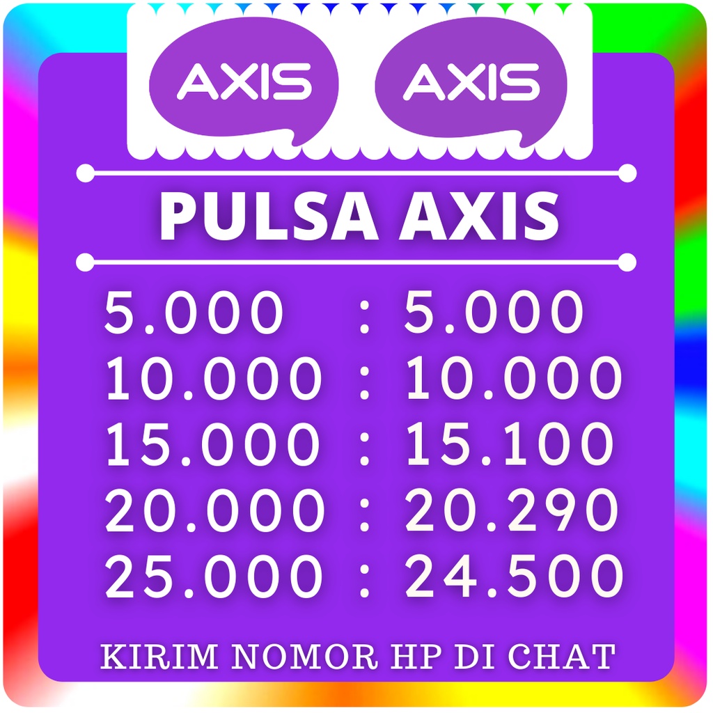 PULSA AXIS 5k 10k 20k 25k 5000 10000 15000 20000 25000 MURAH