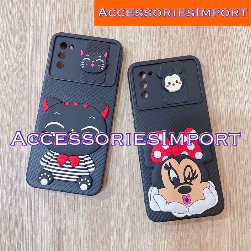 CASE SLIDE CAMERA REDMI NOTE 11/ NOTE 11PRO/ NOTE 10S/ NOTE 10 4G 5G/ NOTE 10PRO/ NOTE 9/ NOTE 8/ SOFT CASE KARAKTER + SLIDE CAMERA MOTIF DORAEMON MINNIEMOUSE MIMICAT KEROPI HELLOKITTY