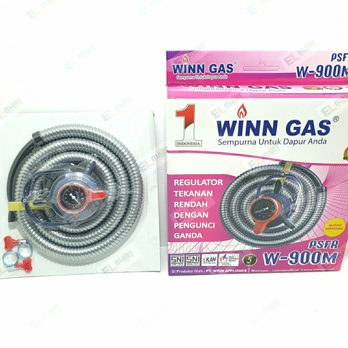 Winn Gas Regulator Selang Paket PSFR W900M - W 900M - 900 Double Lock