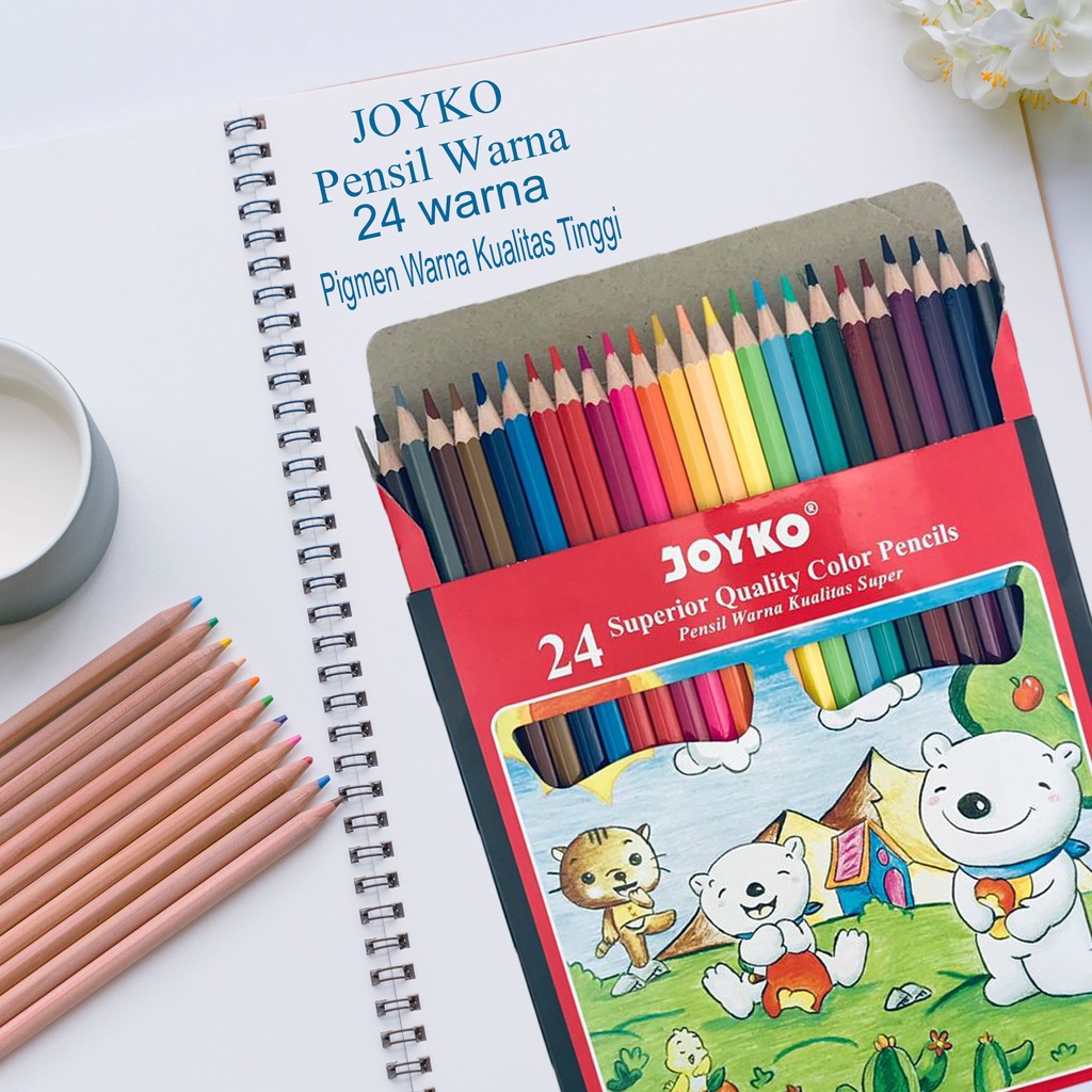 

Pensil Warna - isi 24 warna -Joyko -CP-24PB