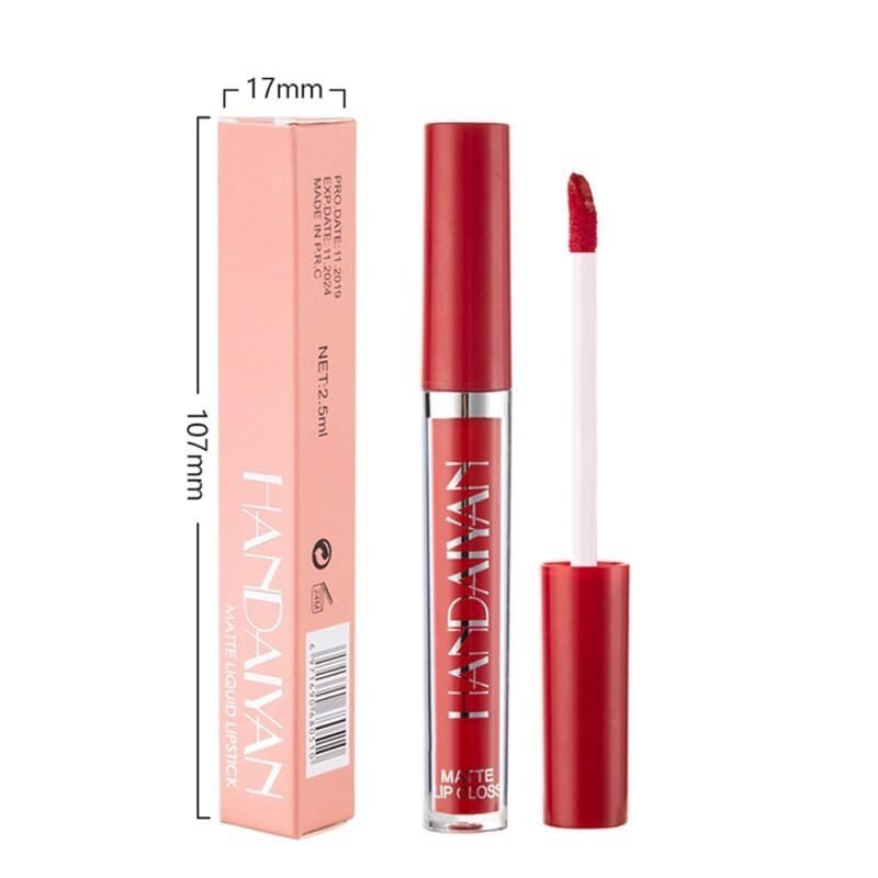 Lip Gloss Matte Waterproof HANDAIYAN Liquid Matte Waterproof Lipstick Lipstik Bibir Merah