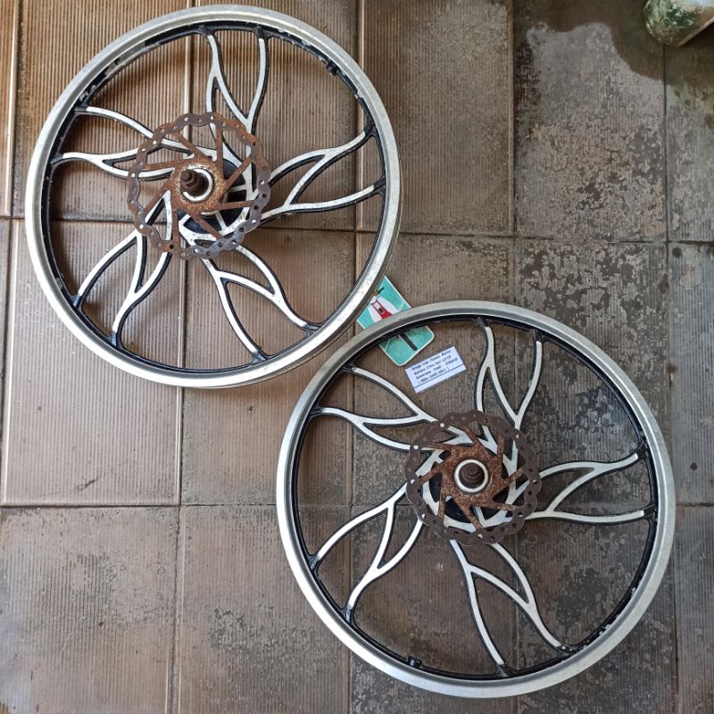velg palang alloy 16 sepeda pancal gowes lipat seli minion mini track second bekas