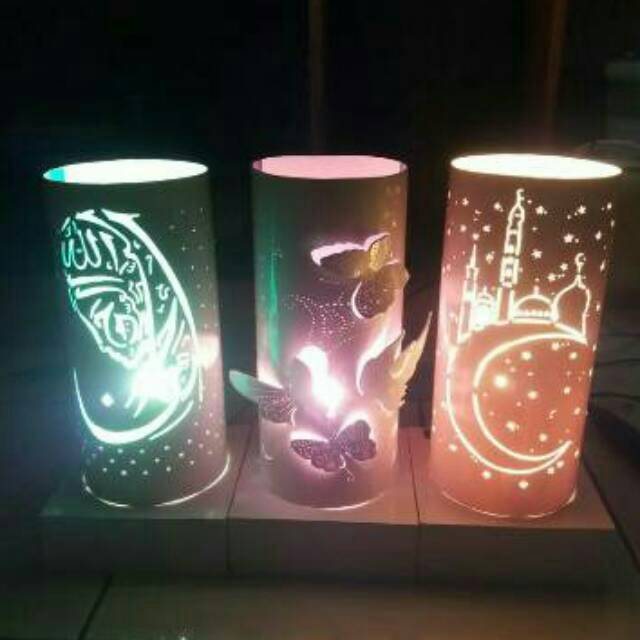 Lampu hias ukir pipa paralon