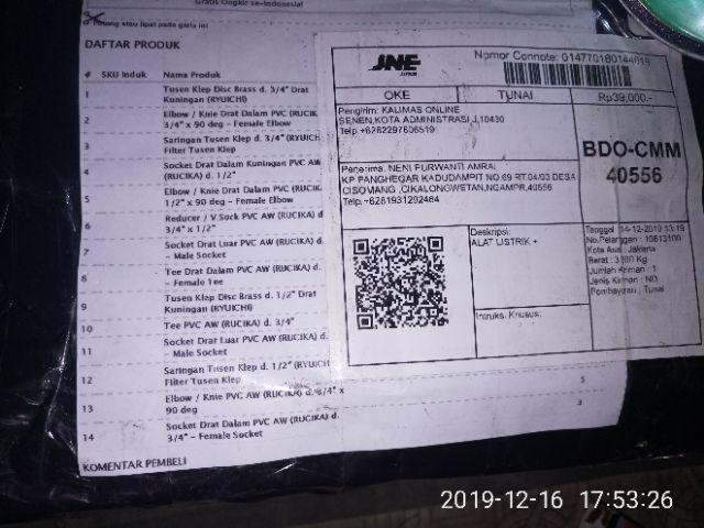 Saringan Tusen Klep D. 3/4 (ryuichi) - Filter Tusen Klep