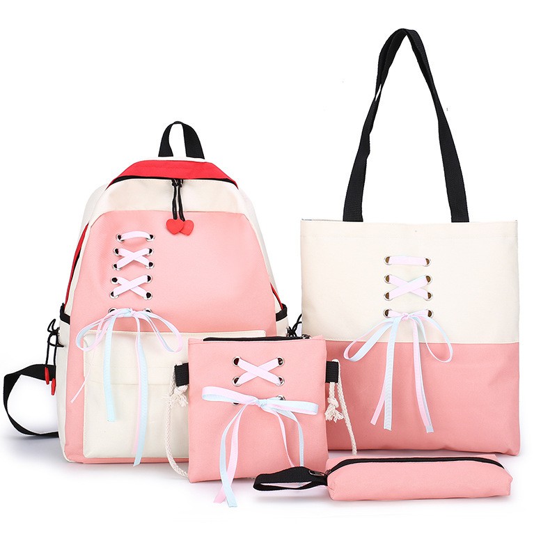 TB-72 set 3 pcs tas sekolah kampus ransel wanita import korea jepang besar backpack