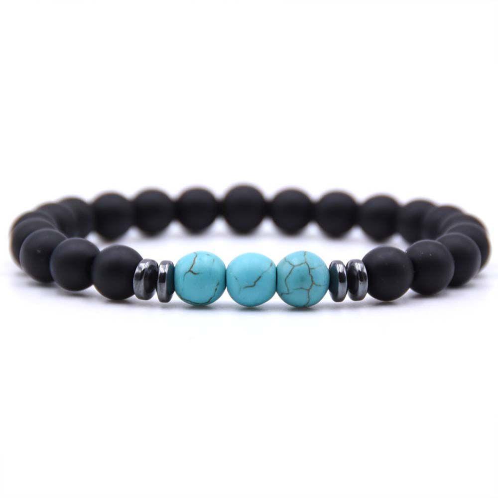 Gelang Agustina 7 Chakra Healing Balance Aksesoris Stretch Hadiah Wanita Pria Matte Yoga Bracelet