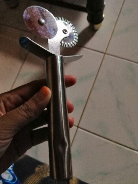 Ifree Roller Cutter Pizza/pastry/pasta 2 Roda Gerigi Bahan Stainless Steel Untuk Dapur