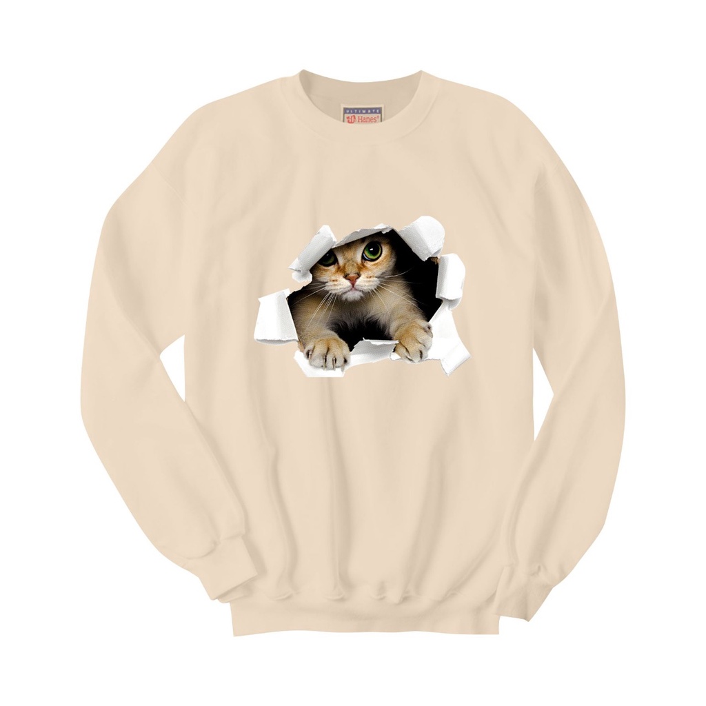 SWEATER CREWNECK CAT DOROTHY PRIA/WANITA FLEECE