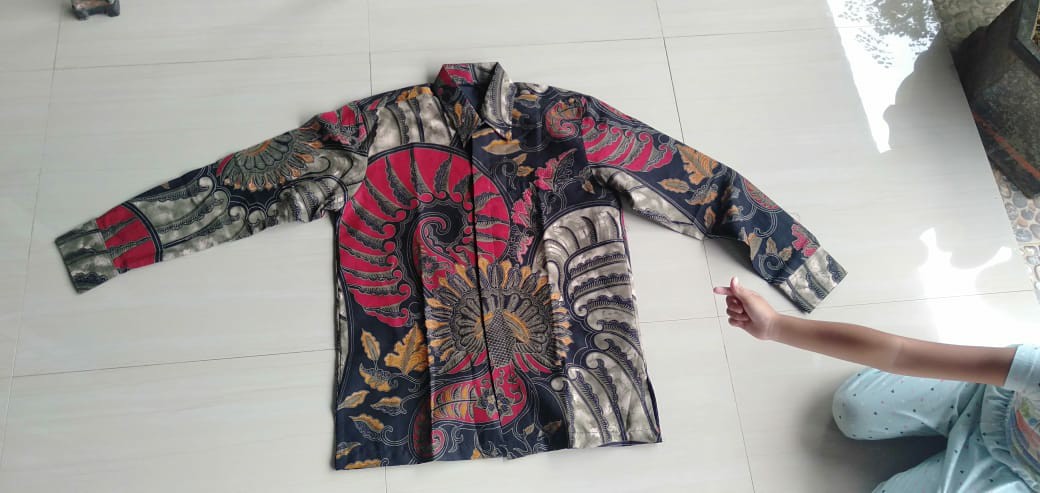 Merak Merah Kemeja Batik Pria Lapis Furing Katun Primisima Batik Solo