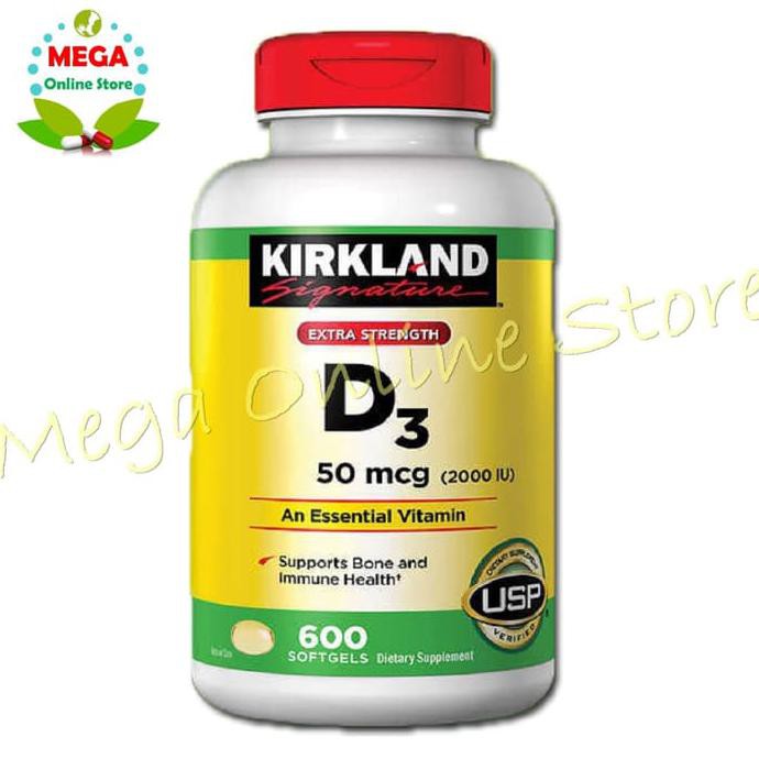Kirkland Signature Vitamin D3 2000 IU 600 Softgels