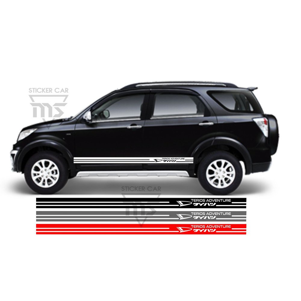 sticker terios cutting stiker side list body mobil daihatsu terios dll
