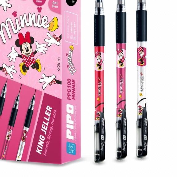 

✥ Pipo Disney PPG100 minnie mouse Set Ballpoint gel 12 pcs tinta hitam ❂