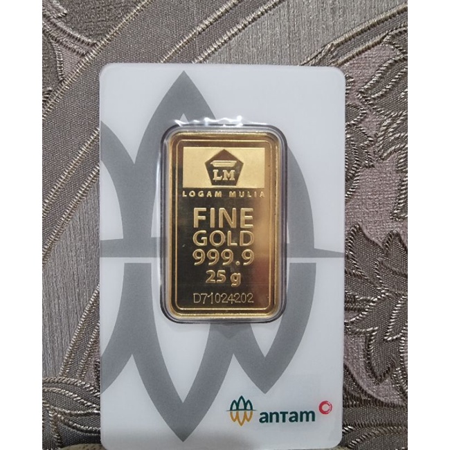 Logam Mulia Emas Antam 25 gr Certicard Terbaru