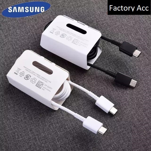 ORIGINAL KABEL DATA SAMSUNG S21 FE NOTE 20 ULTRA CABLE USB TYPE C TO TYPE C