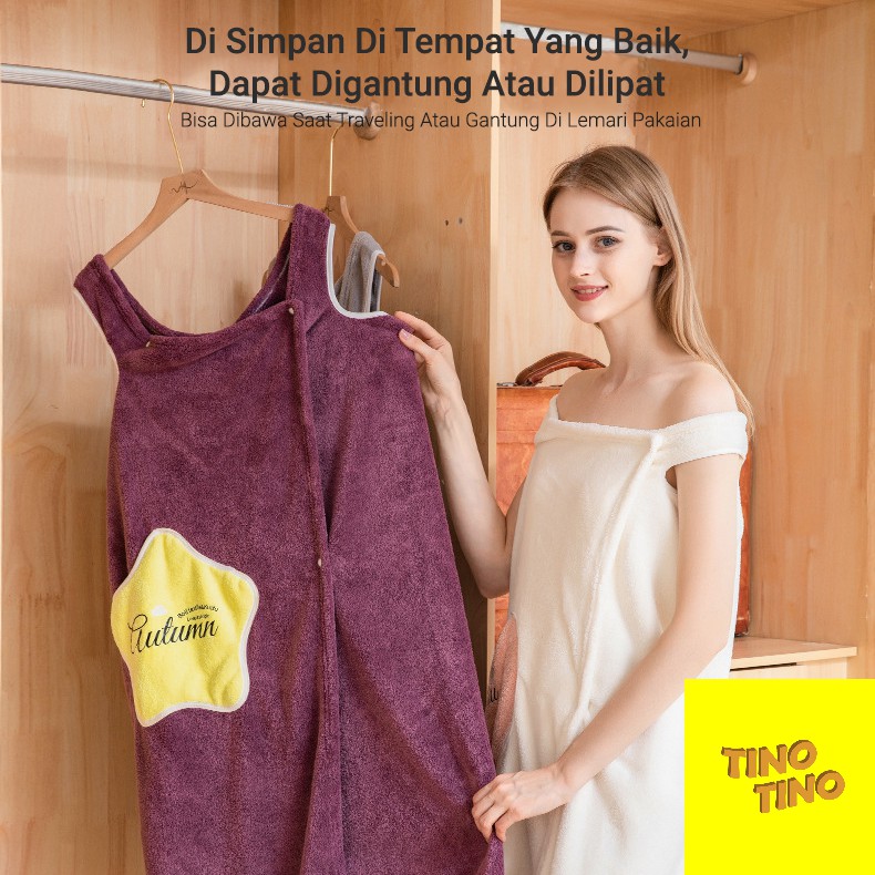 CJBR-D TINO TINO Handuk Mandi Wanita Dewasa Model Off Shoulder Dengan Berbagai Warna