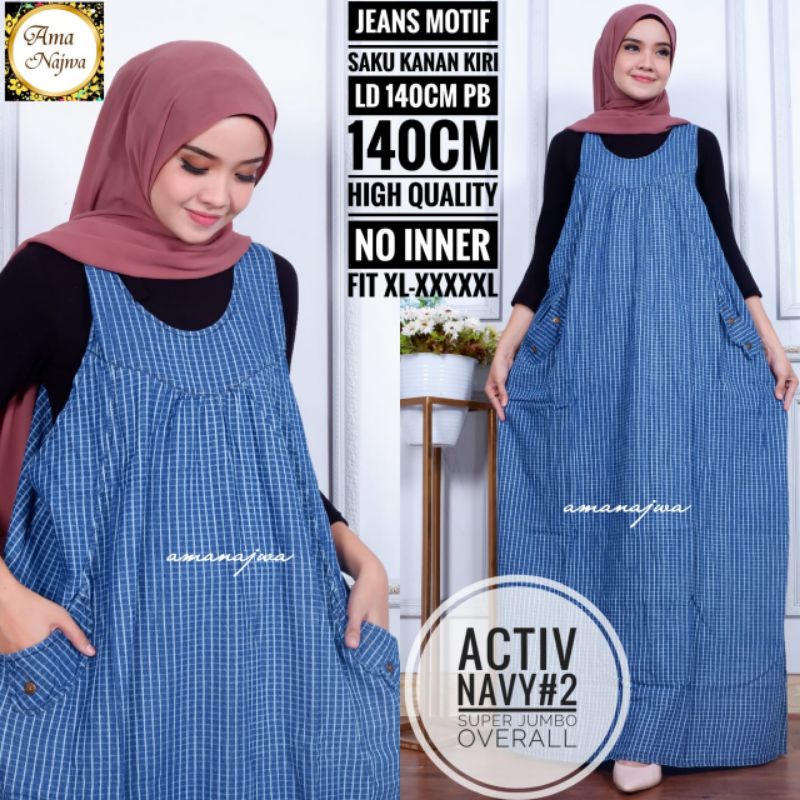 AKTIV OVERALL JUMBO/ JEANS MOTIF/ LD 140 PJ 140/ No Inner
