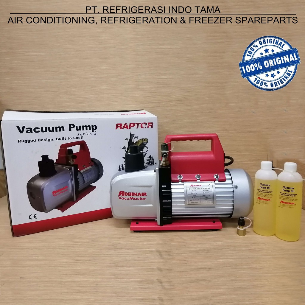 Jual VACUUM PUMP ROBINAIR 15801S2 1 pk CHINA 2 STAGE 8 CFM ( 1 HP