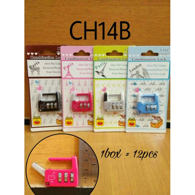 Gembok Koper Tas Kecil Gembok Kode Mini Travel - CH14B