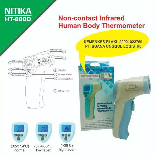 Thermometer Infrared Non Contact/Thermometer Gun/Infrared Thermometer Wheelockplace