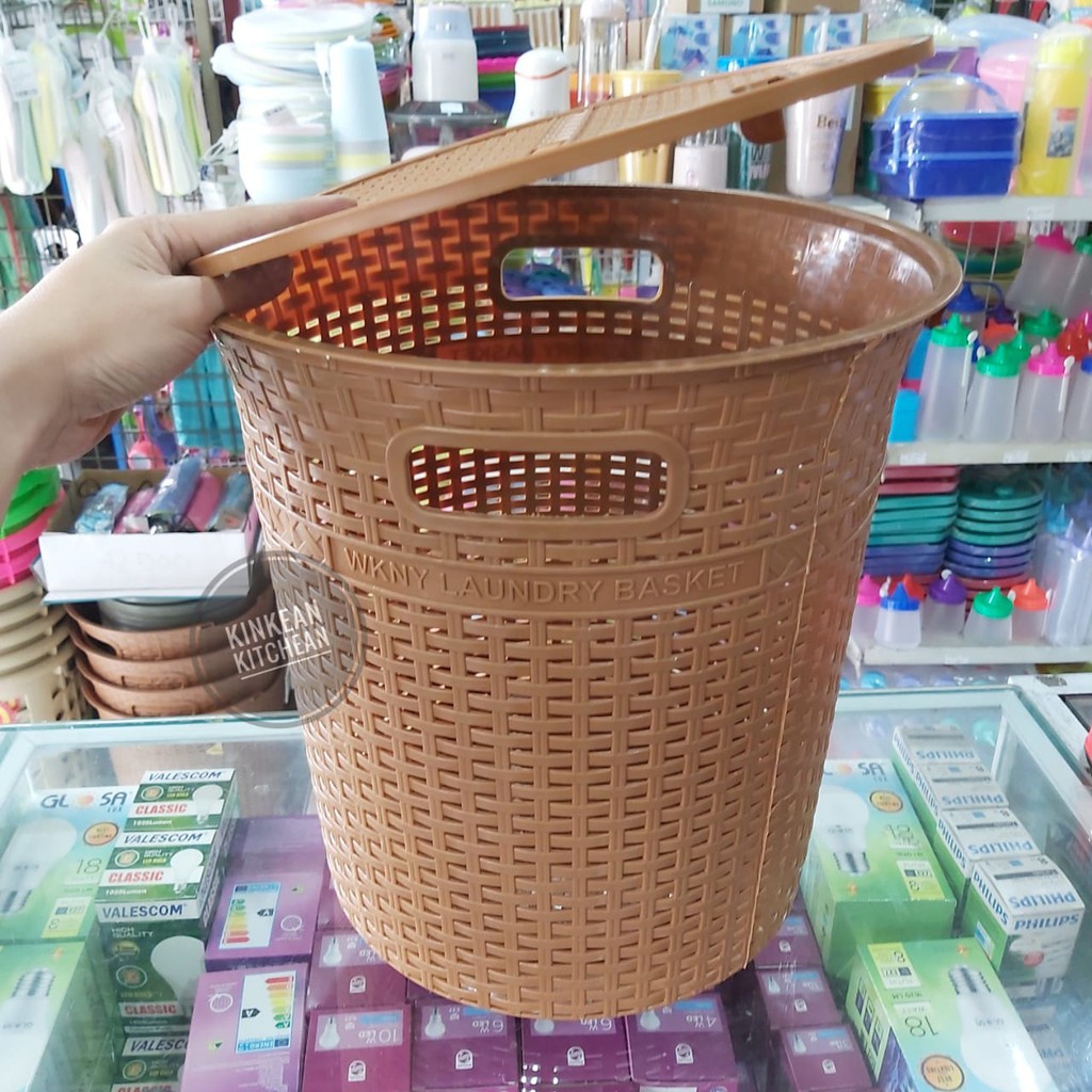 Keranjang Laundry Basket / Keranjang Baju Motif Rotan