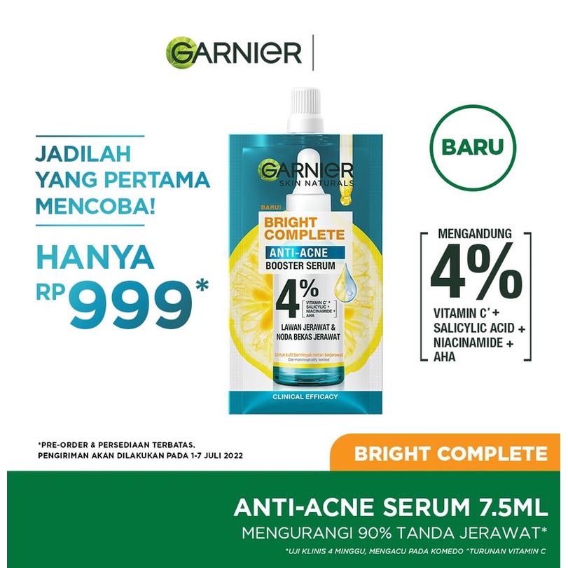 Garnier Bright Complete Anti Acne Serum 7.5ml