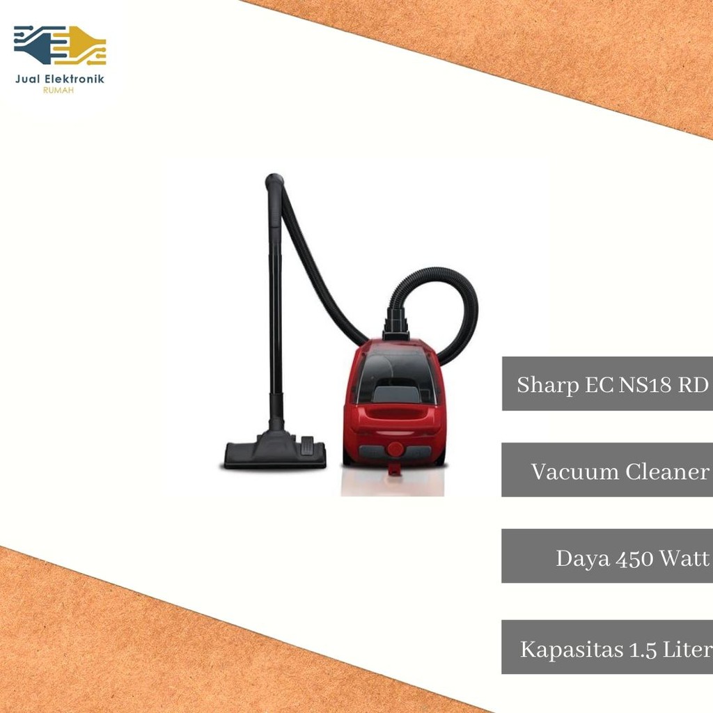 Sharp ECNS18RD – Vacuum Cleaner 450 Watt - Merah Paling Laris