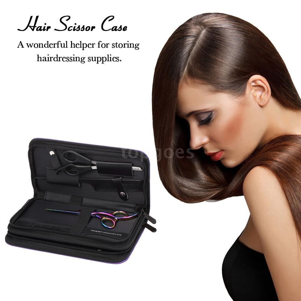 Pu Material Hair Scissor Case Hairdressing Bag Waterproof Barber