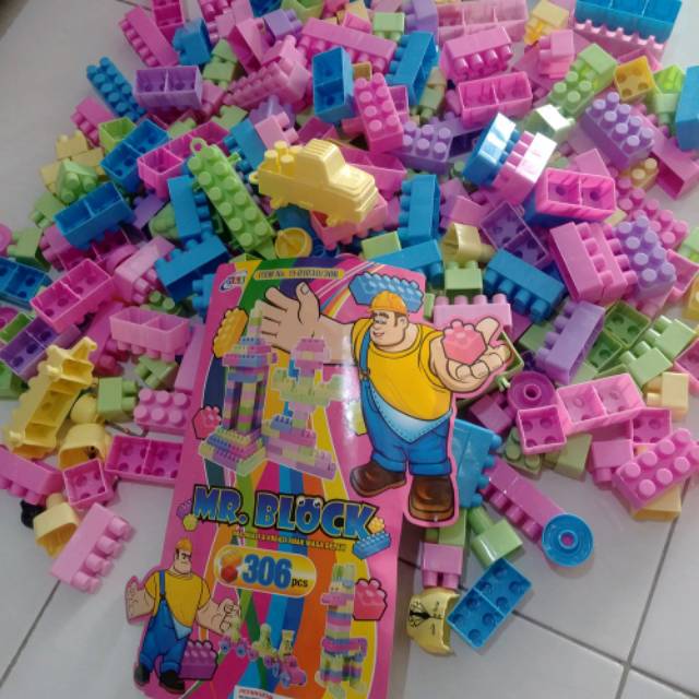 Mainan Mr Block 306 pcs Edukasi - Brick Balok Susun Jumbo Edukatif Anak Laki Perempuan