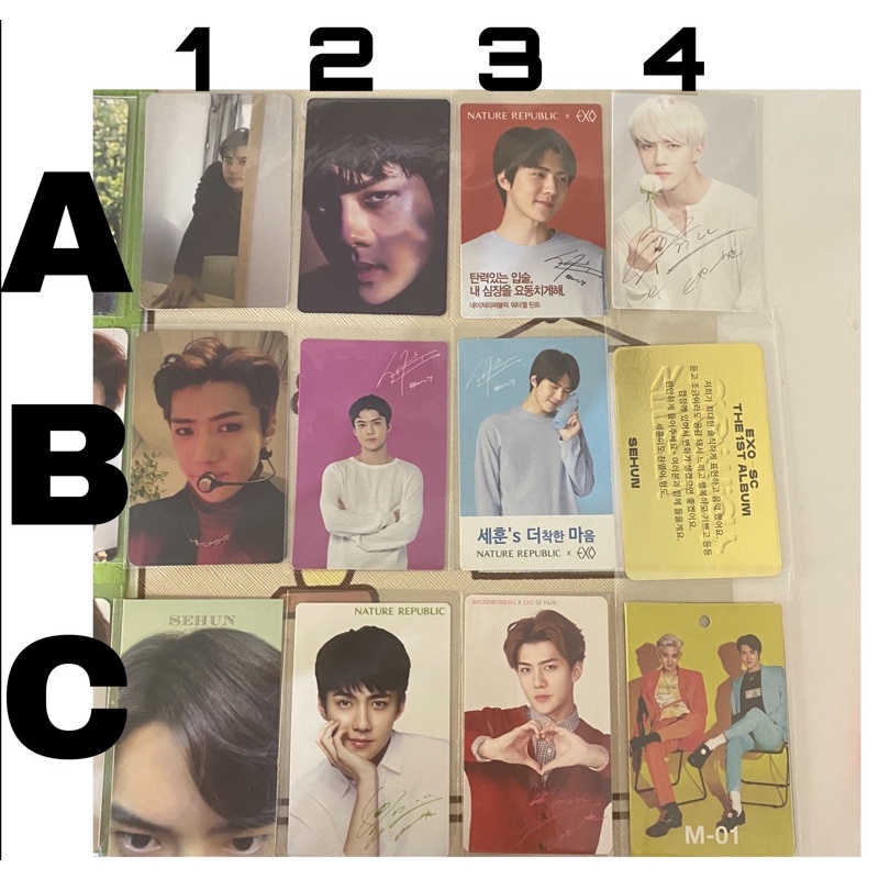 Photocard Sehun Exo PC Album non album natrep nature republic