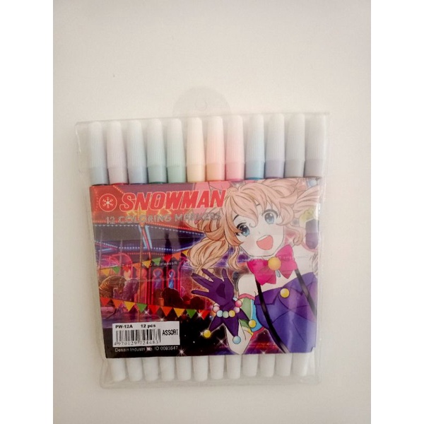 

Spidol snowman kecil 12 warna