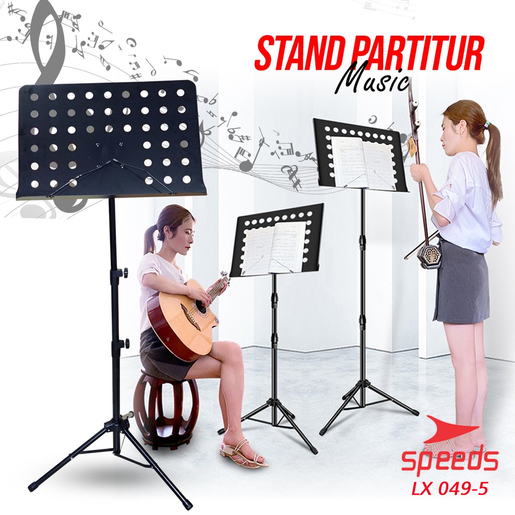 SPEEDS Alat Musik Stand Ori Untuk Partitur Sheet Stand Book&Stand Partitur Kecil Untuk Dewasa 049-5