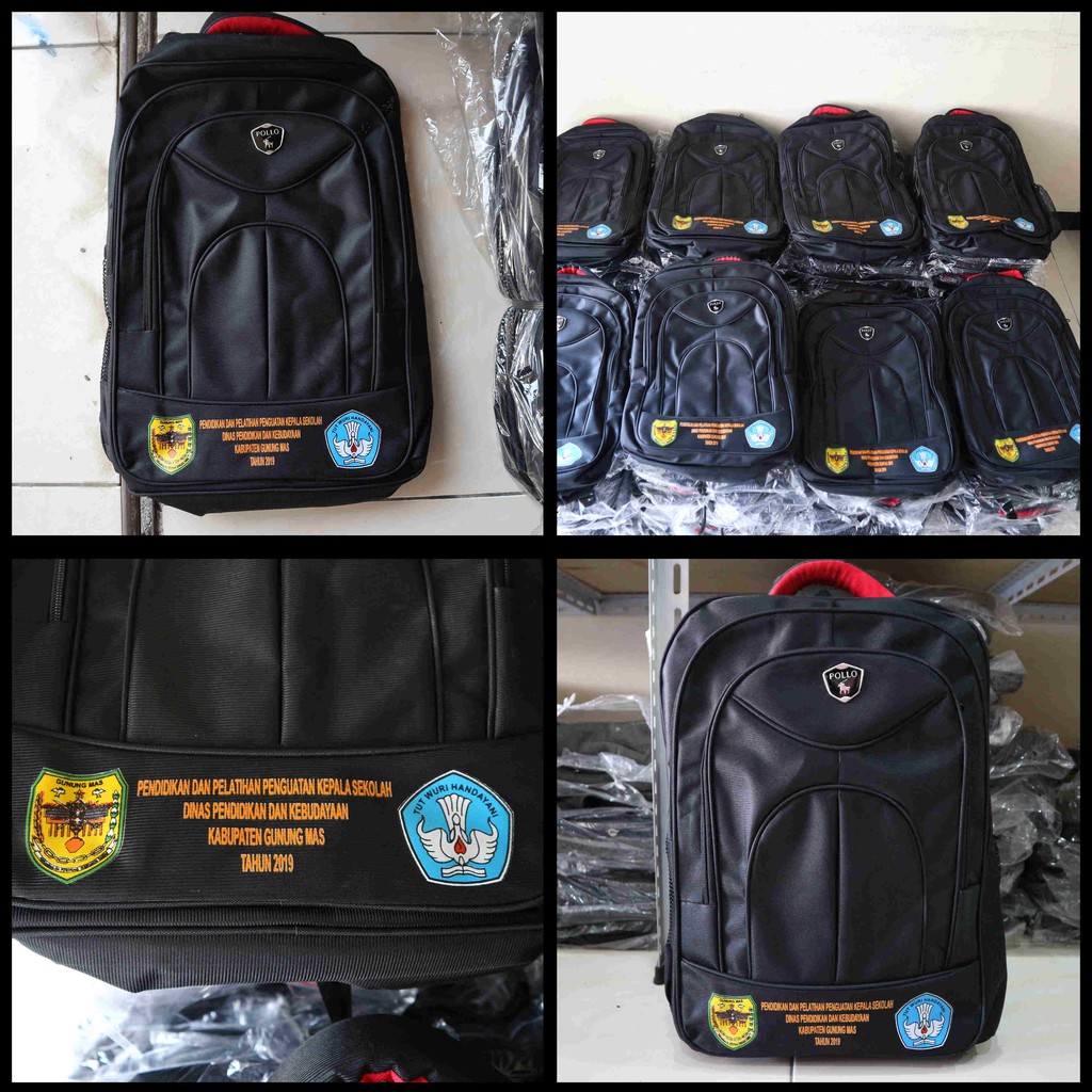 Jual Ransel Grosir Bordir Tas Gendong Polo Souvenir Tas Diklat Latsar Bagus Berkualitas Murah Casual