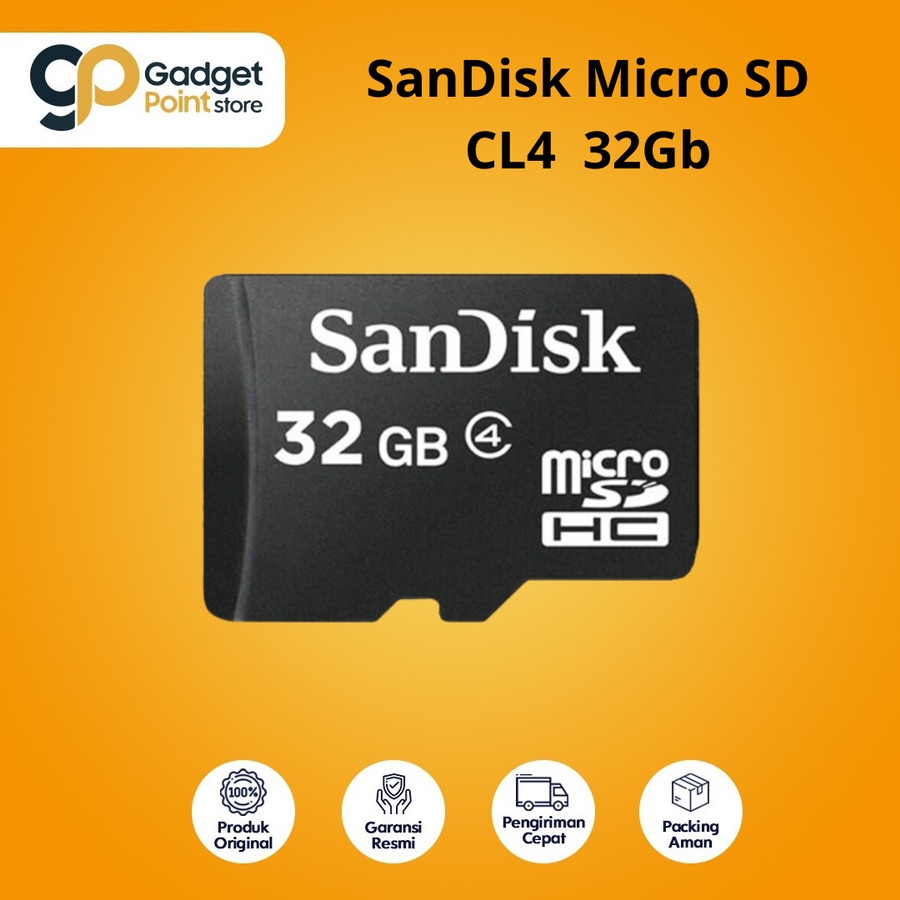 Memory Hp 32GB  | MicroSD 32 GB CL 4 |  Sandisk Memory Card Micro SD CL4 32Gb Memory HP - Original