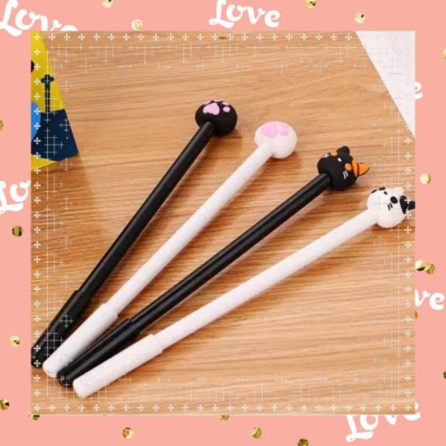 

GP005 BOLPEN PULPEN KUCING LUCU TINTA GEL INK PEN NEEDLE BLACK HITAM 0.5MM LEIDIS STATIONARY
