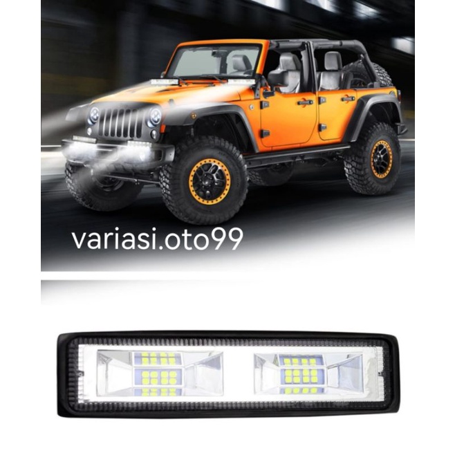 Lampu Tembak Sorot LED 16 Titik Mata CWL 48 Watt Cree 48W Lampu Motor Mobil Bahan Aluminum 12V&amp;24V Work Light Bar 48W