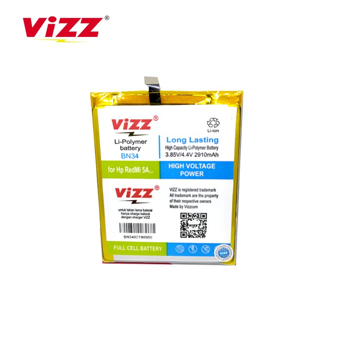 VIZZ Baterai XIAOMI Redmi 5A BN34 ORIGINAL