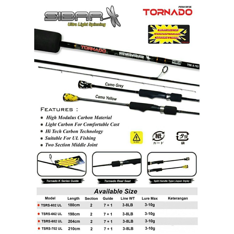 JORAN ULTRA LIGHT UL TORNADO SIBAR CARBON MURAH