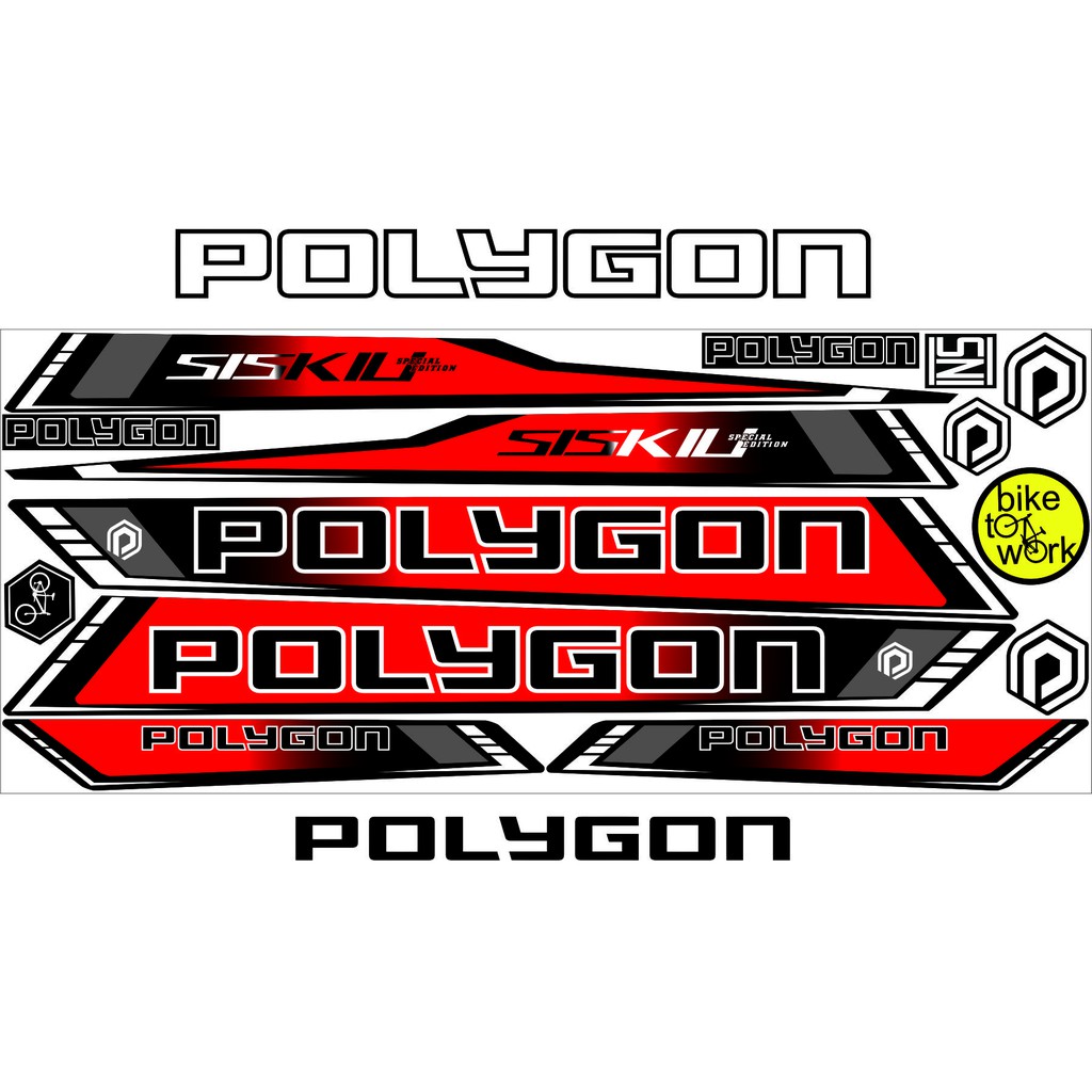 STRIPING UNIVERSAL BIKE SATU SET STIKER SEPEDA POLYGON STRIPING