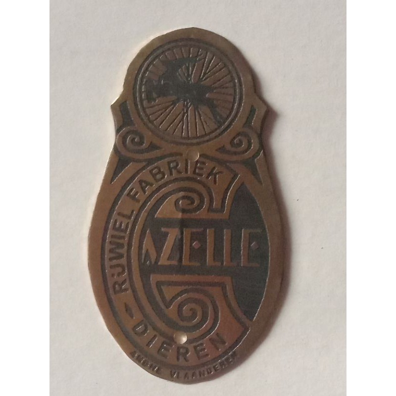 GAZELLE - Plat / Logo / Emblem Sepeda Onthel Jadul