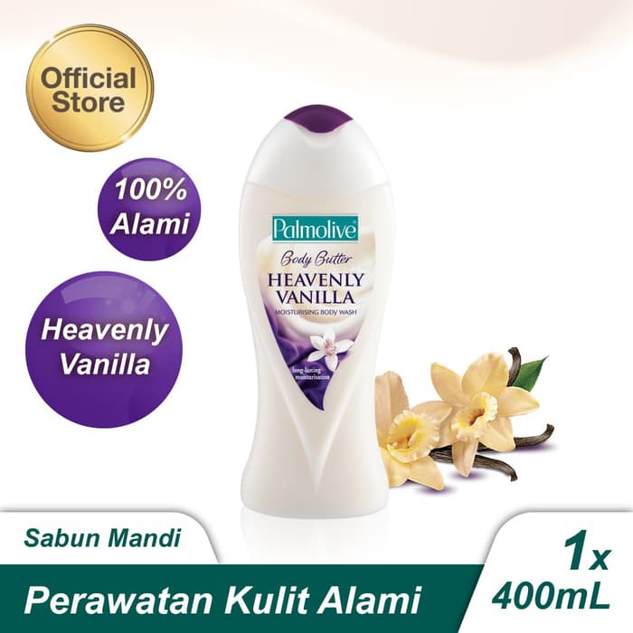 "PROMO MURRAH" Palmolive Body Butter Heavenly Vanilla BodyWash/Sabun mandi 400ml .