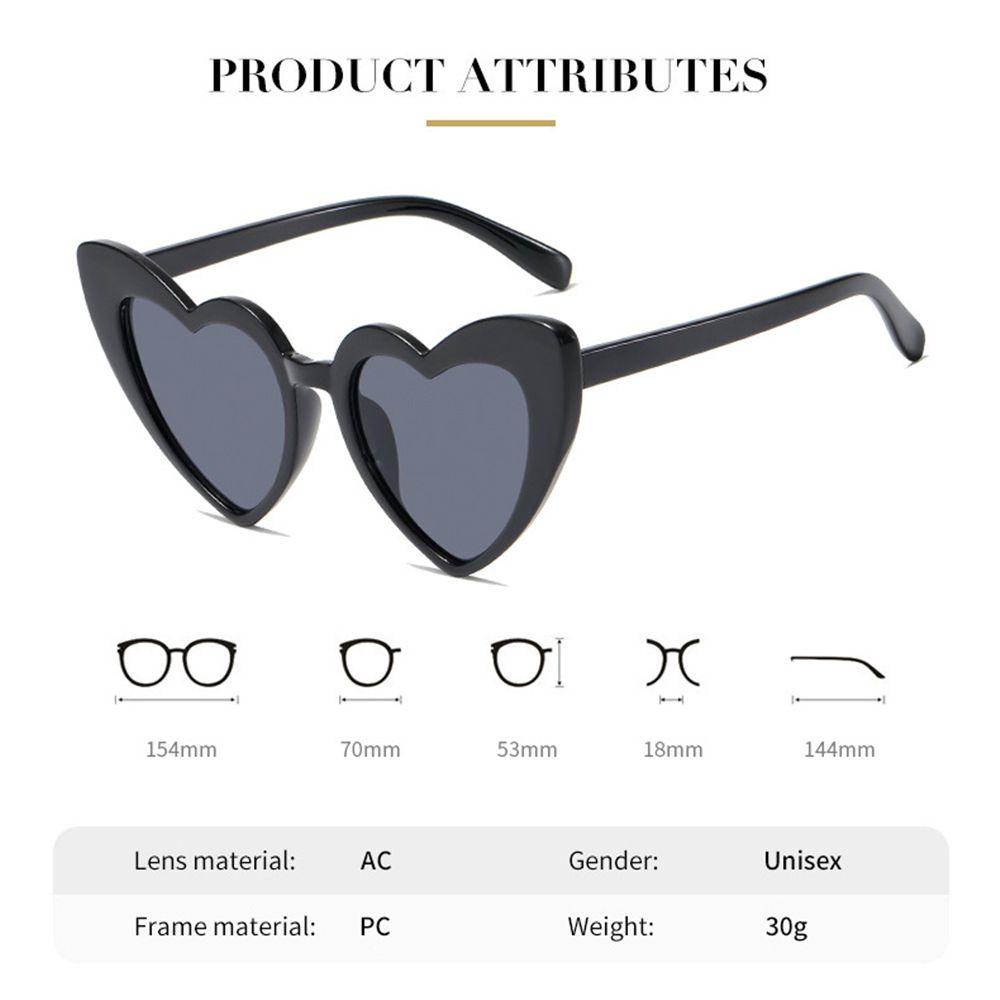 Chookyy Kacamata Hitam Berbentuk Hati Retro Clout Goggle Love Heart Sunglasses Eyewear