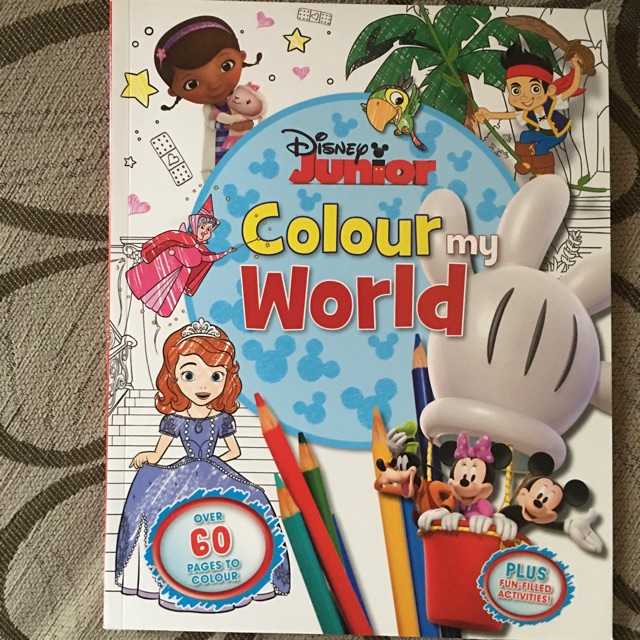 Disney junior colour my world buku mewarnai