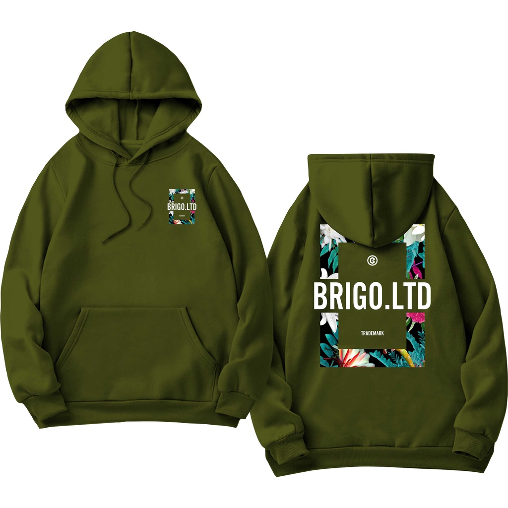 BRIGO Jumper Hoodie FLOWER II Sweater Hoodie BRIGO LOWER Sablon DTF Fleece Cotton II SIZE M-XXL (Pria &amp; Wanita) Free stiker&amp;Gantungan Kunci