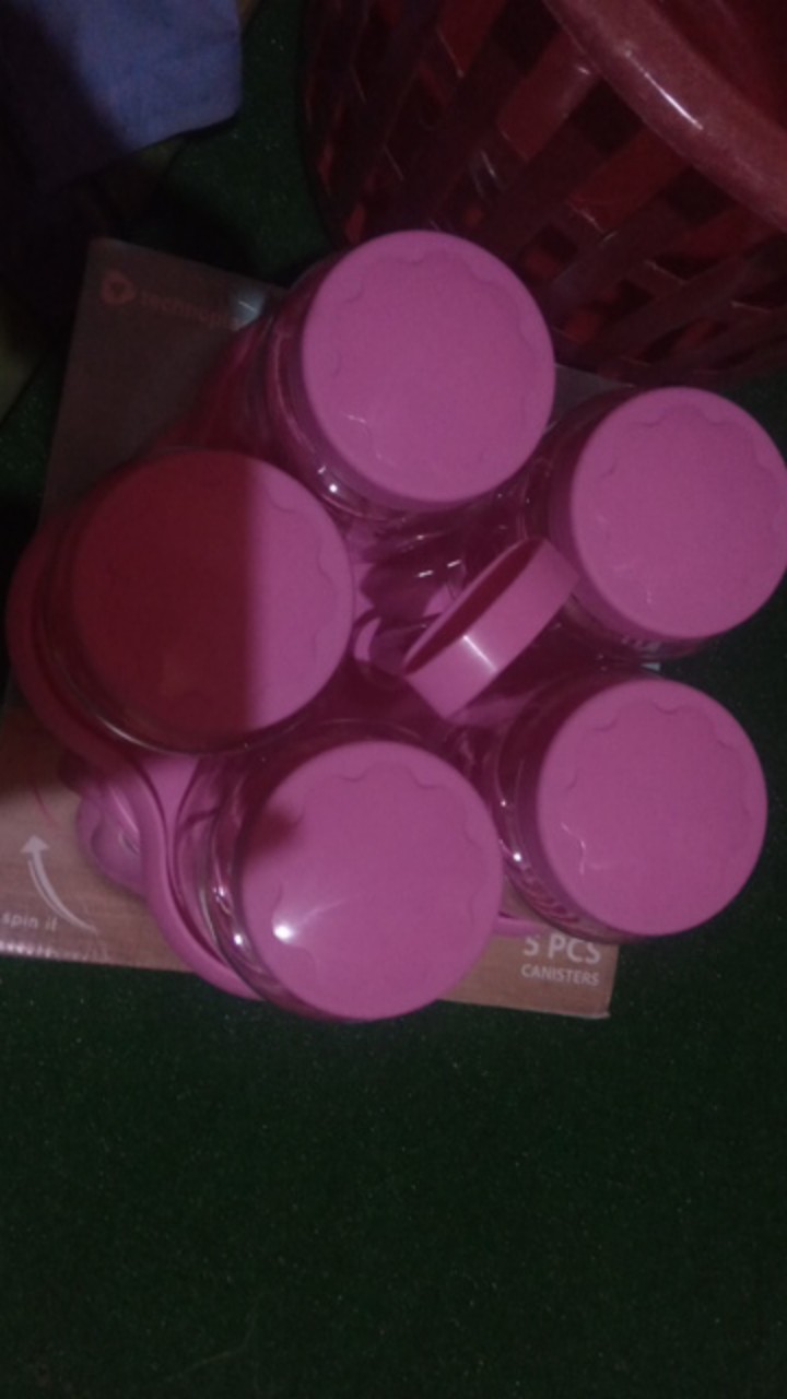 Dusdusan Technoplast Hanna Spin Canister Set Toples Lebaran Cantik Putar