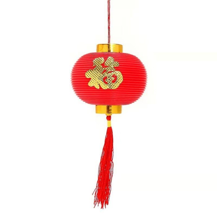 Lampion Hoki Fu Hoki Tenlung Bola Lampion Merah Hiasan Imlek -PER PACK Harga Grosir Termurah