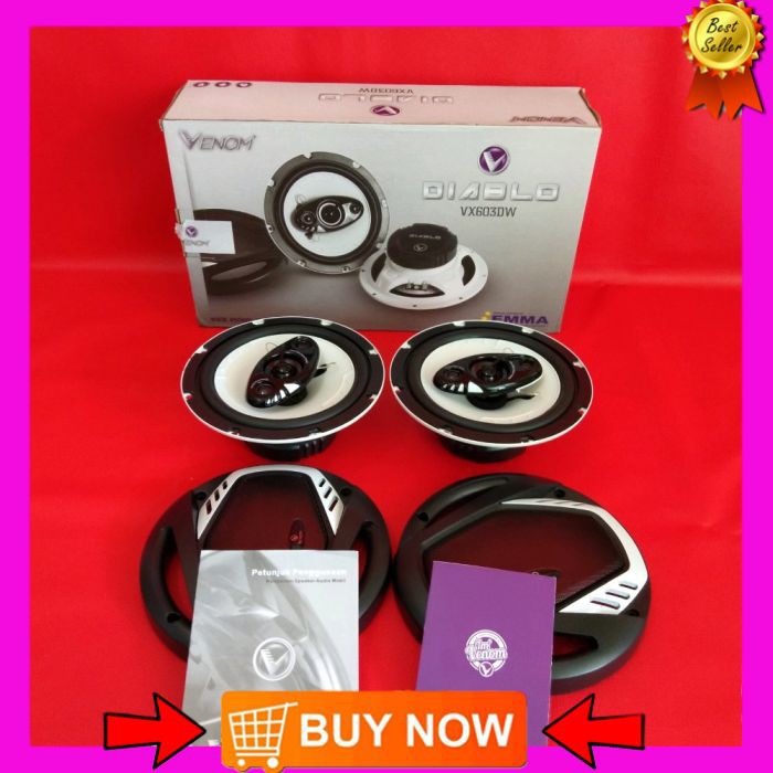 Speaker Coaxial Venom Diablo seri VX-603DW 2way Audio Mobil Speaker Mobil