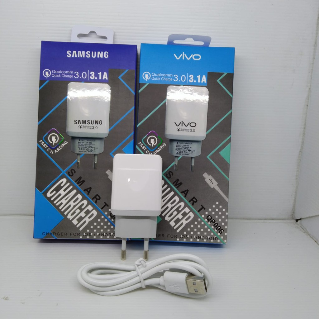 Smart Charger Fast Charging QP006 3.1A Charger Smart Qualcom 3.0 Micro