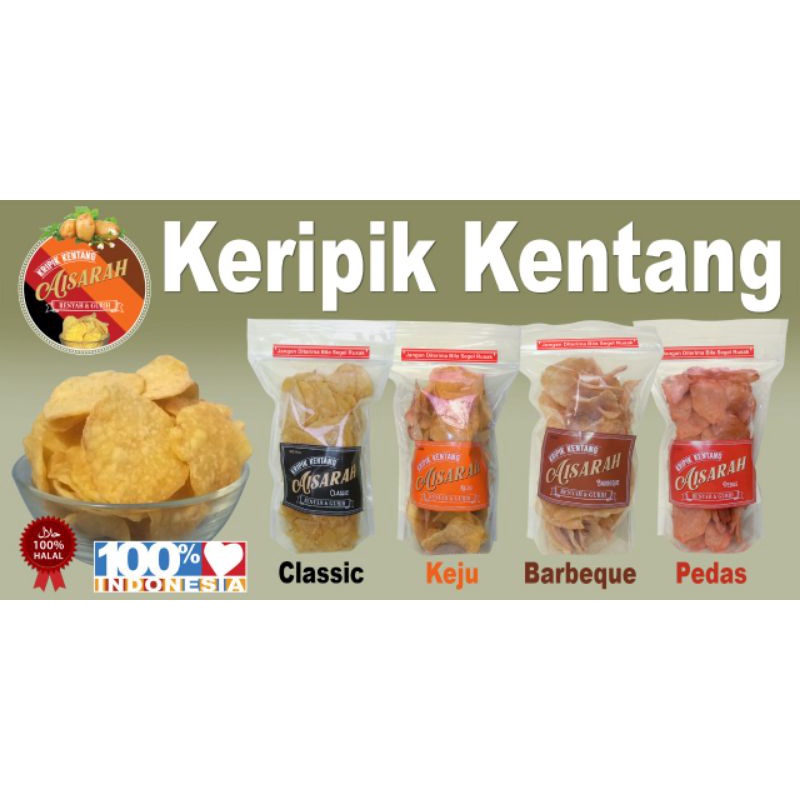 

kripik kentang Aisarah ukuran kecil